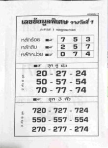 เลขดี เลขข้อมูลพิเศษ