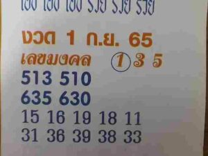 เลขเด็ด หวยเฮงเฮงรวยรวย1-9-65