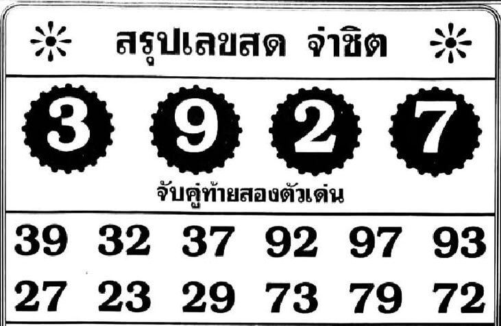 เลขเด็ด หวยจ่าชิต1/10/65