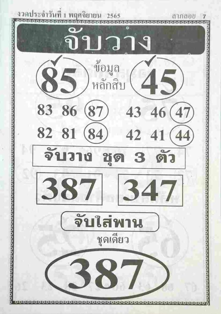 เลขเด็ดlottonew หวยจับวาง1-11-65