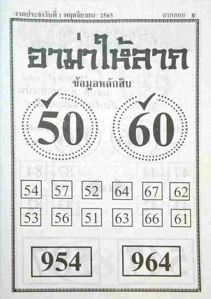 เลขเด็ดlottonew หวยอาม่าให้ลาภ1-11-65