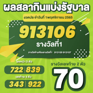 ตรวจหวย1-11-2565