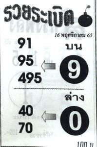 เลขเด็ดออนไลน์ หวยรวยระเบิด16-11-65