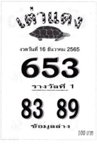 เลขเด็ดออนไลน์ หวยเต่าแดง 16-12-65