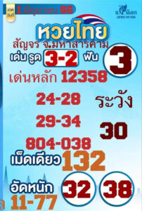 หวยไม้เอก 1-6-66