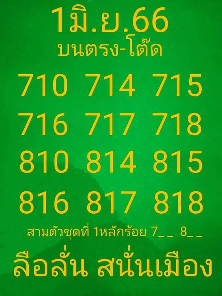 หวยลือลั่นสนั่นเมือง 1-6-66