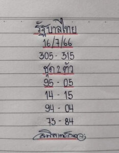 หวยมิสเตอร์บอลงวดนี้ 16-7-66