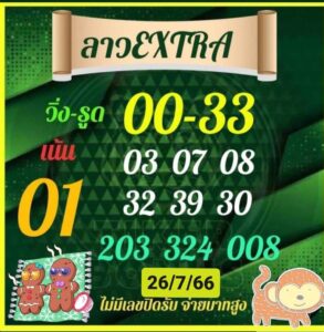 แนวทางหวยลาววันนี้ 26-7-66