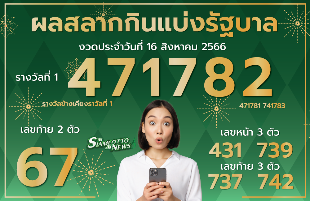 ตรวจหวย 16-8-66