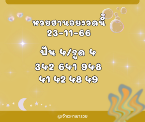 หวยฮานอยวันนี้ 23-11-66