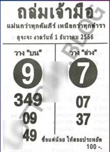 ถล่มเจ้ามือ 1-12-66