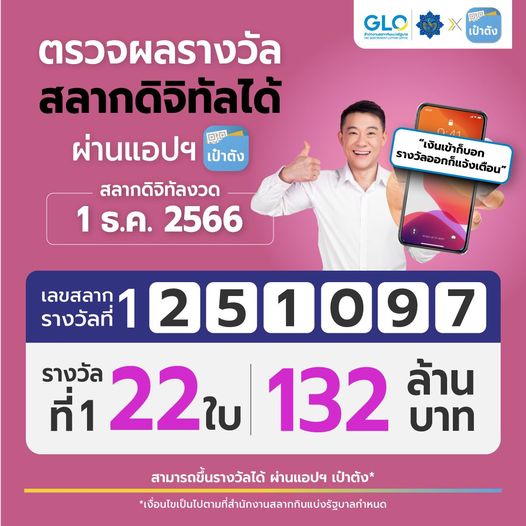 คนถูกสลากดิจิทัล 1-12-66