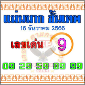 แม่นมากขั้นเทพ 16-12-66
