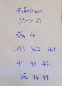 ทีเด็ดฮานอย 31-1-67
